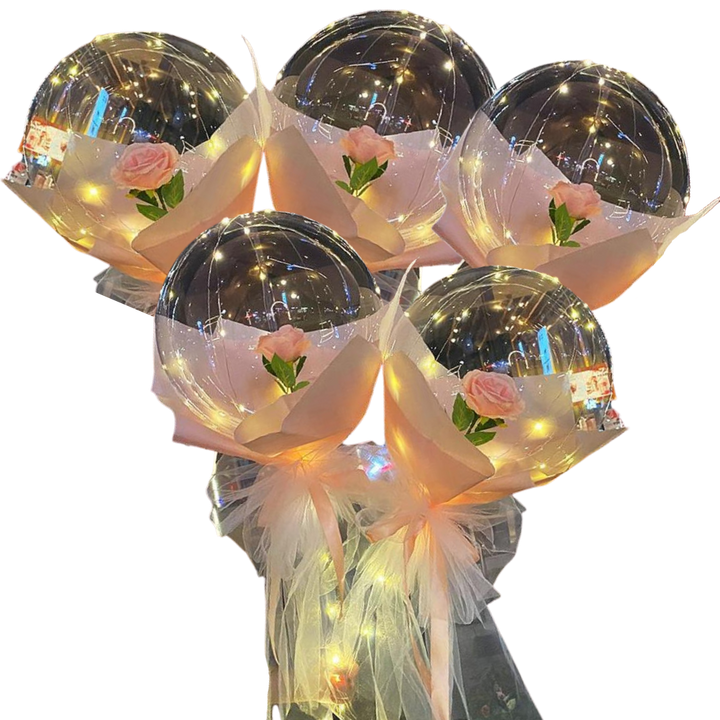 Schöne Rosen-LED-Ballon