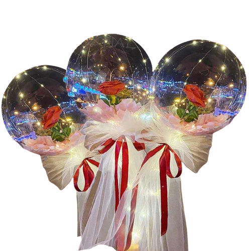 Schöne Rosen-LED-Ballon