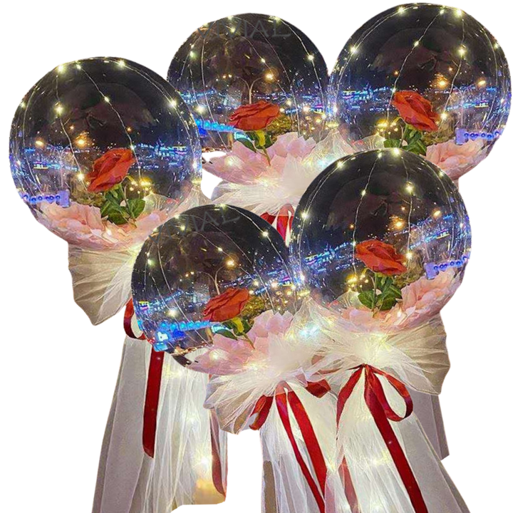 Schöne Rosen-LED-Ballon