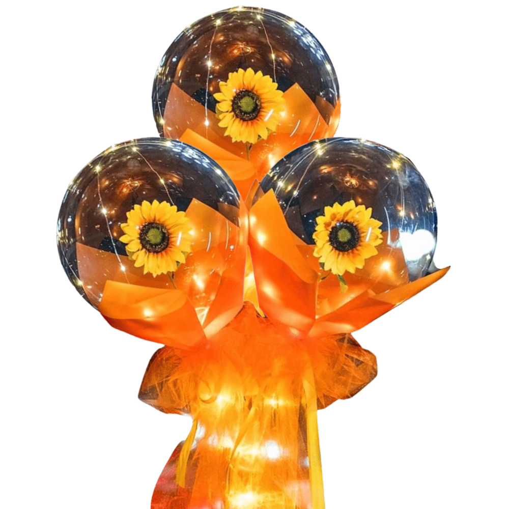 Schöne Rosen-LED-Ballon