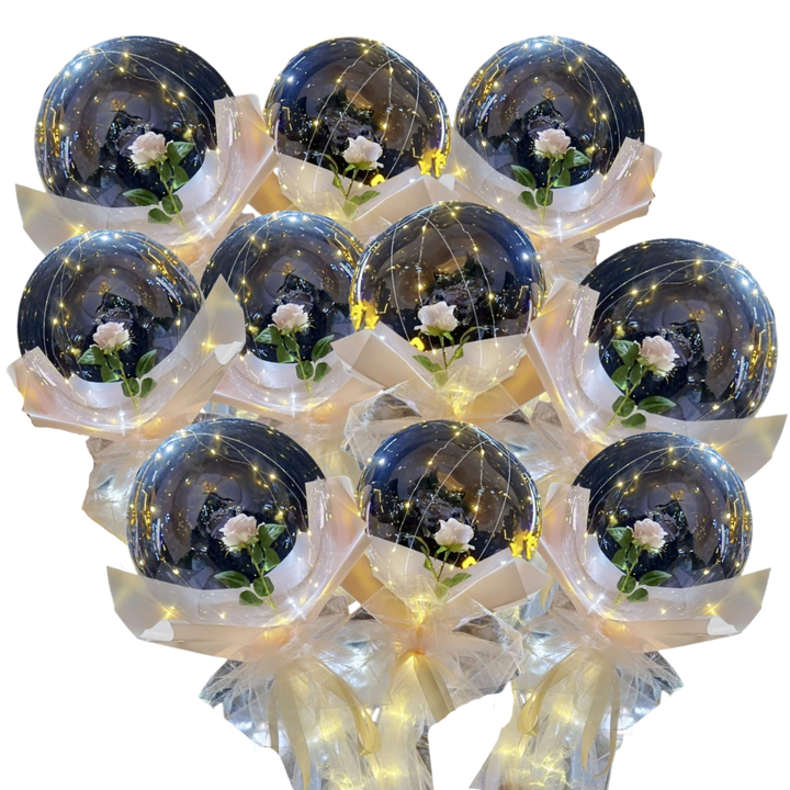 Schöne Rosen-LED-Ballon