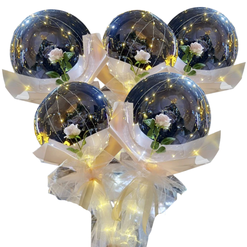 Schöne Rosen-LED-Ballon