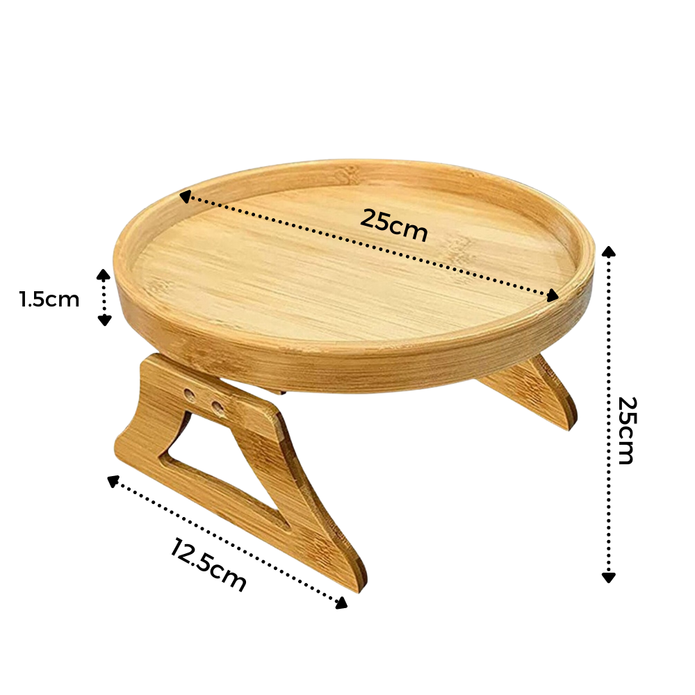 Klappbarer Armlehnentisch aus Holz