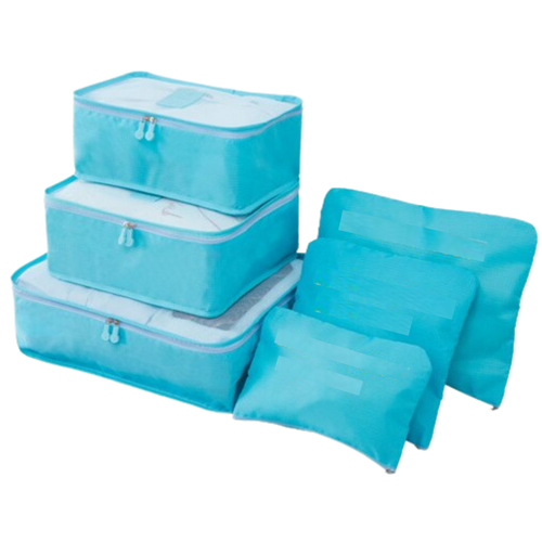 Set aus 6 kleinen Reisetaschen für Koffer
