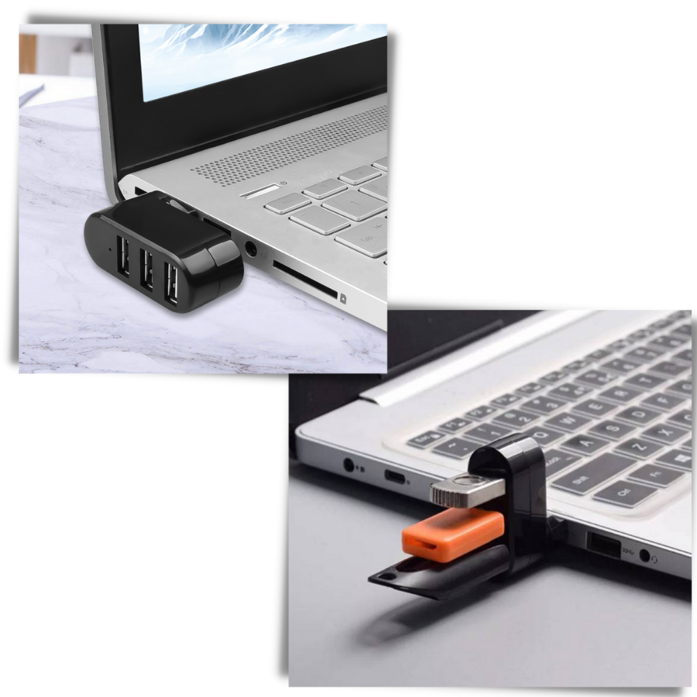 Drehbarer Multi-Port USB-Adapter