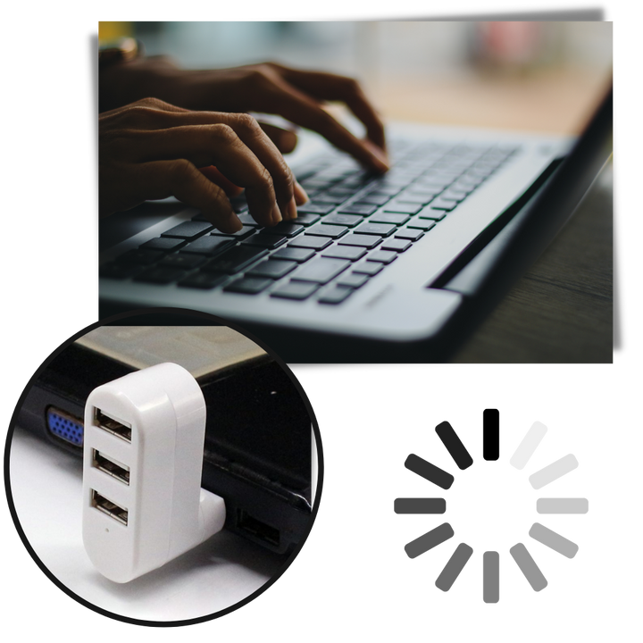 Drehbarer Multi-Port USB-Adapter