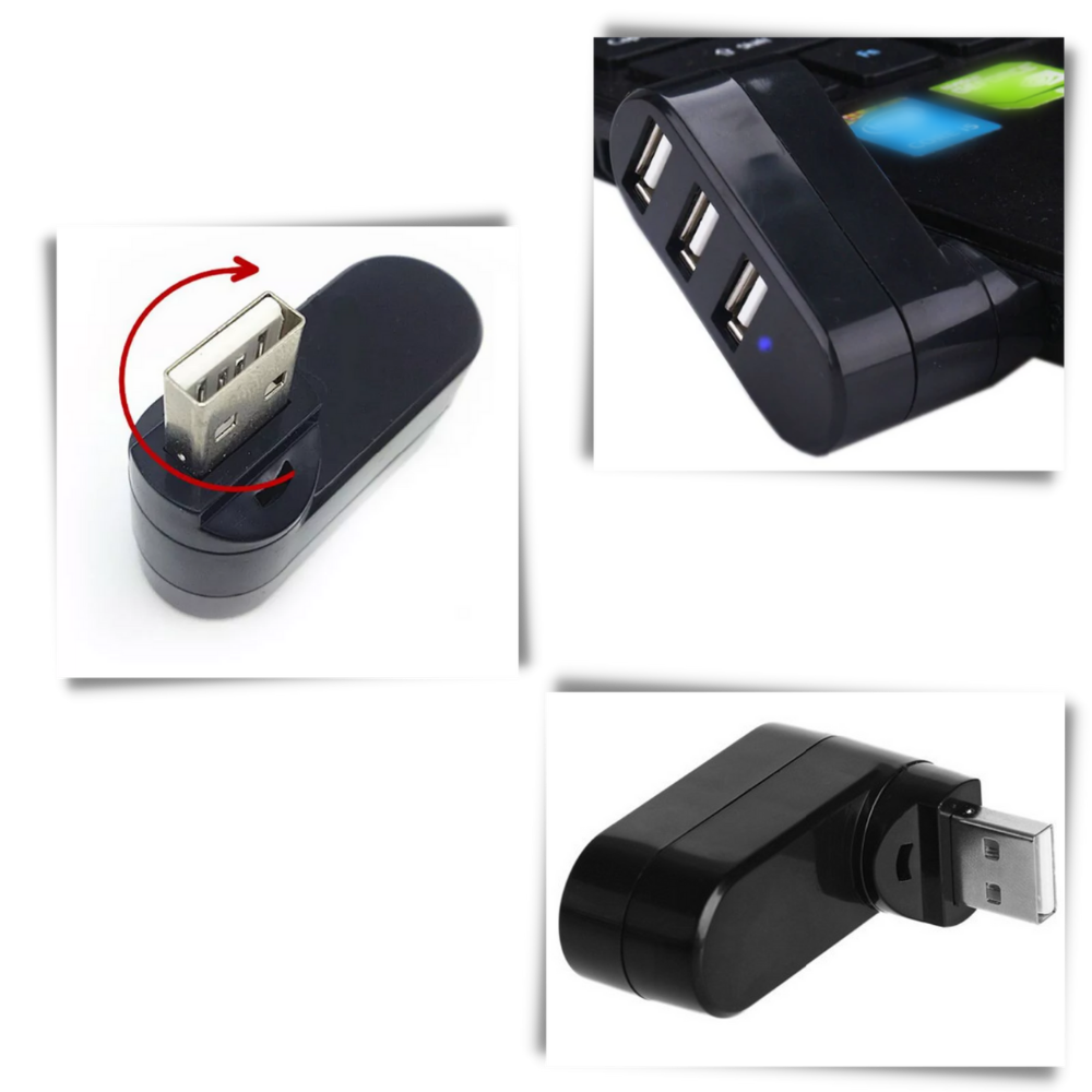 Drehbarer Multi-Port USB-Adapter