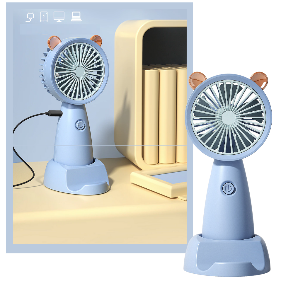 Mini-USB-Ventilator mit Handyhalterung
