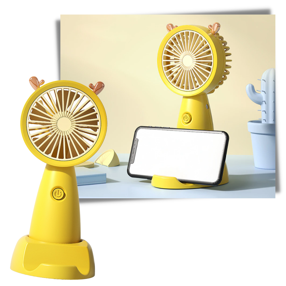 Mini-USB-Ventilator mit Handyhalterung