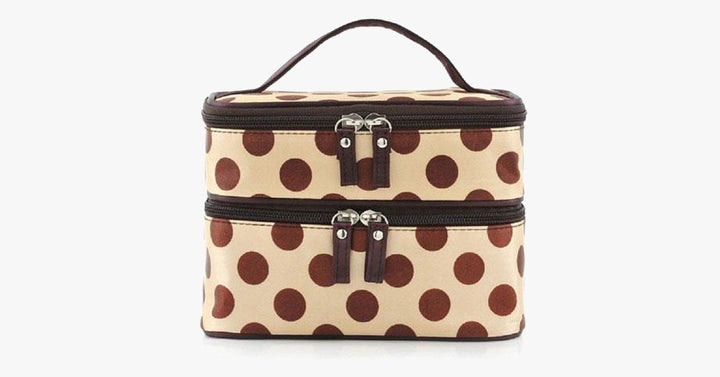 Skanto | Make-up-Tasche mit Polka Dots