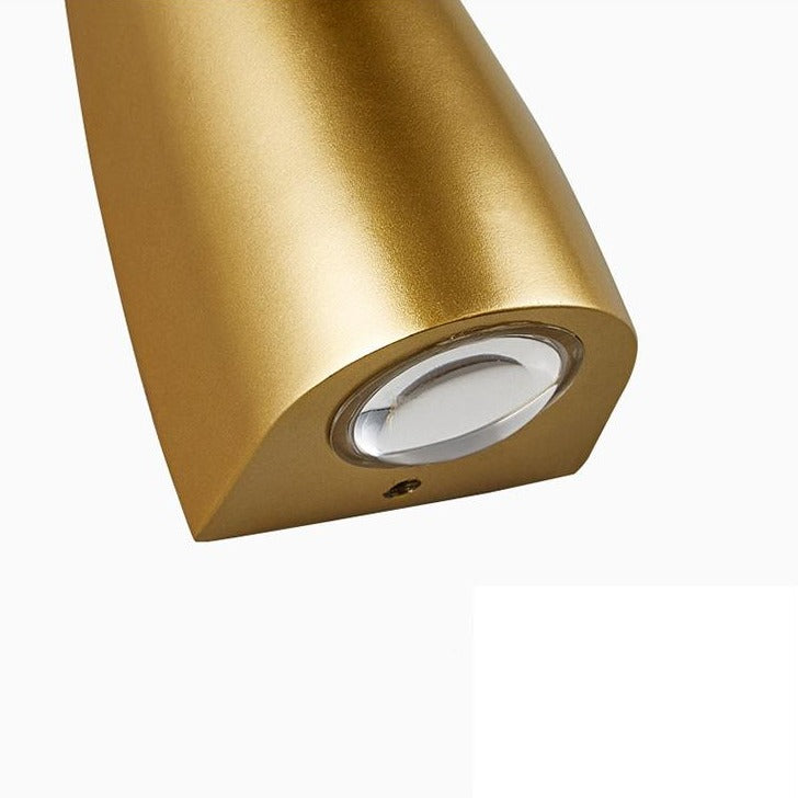 Skanto | Moderne schlichte LED-Wandleuchte mit langem Horn und 2 Lichtern für Innen- und Außenbereich