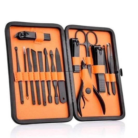 Skanto | 15-teiliges professionelles Maniküre-Set mit Reiseetui