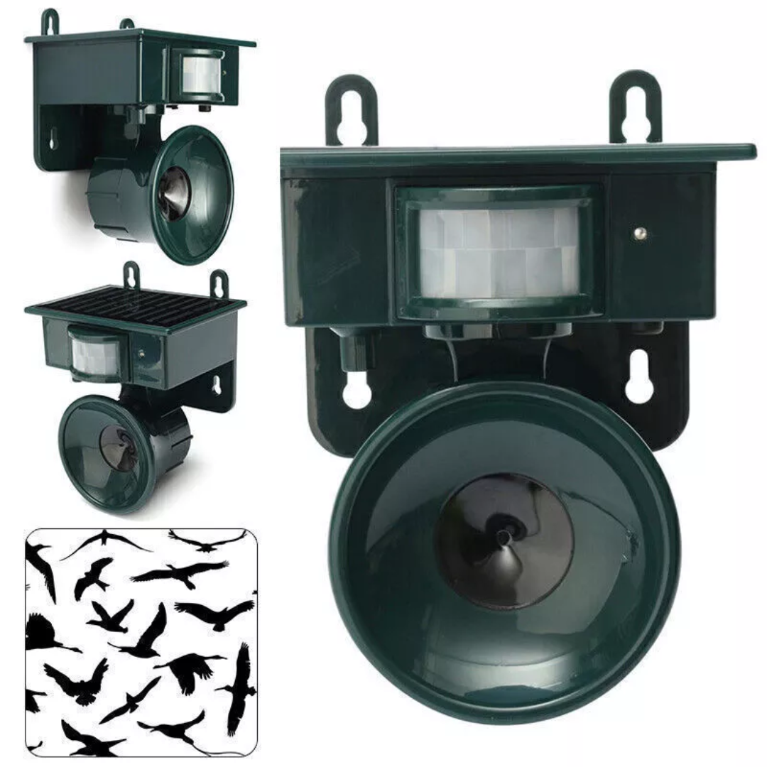 Skanto | TerraGuard – Wetterfester Solar-Vogelschreck mit PIR-Bewegungssensor und natürlicher Klangabschreckung