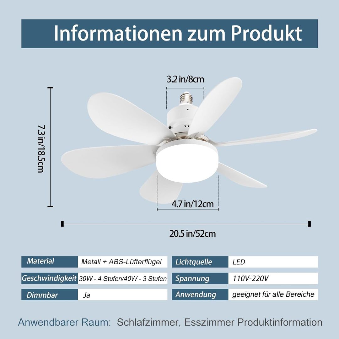 Skanto | Skanto Deckenventilator mit Licht