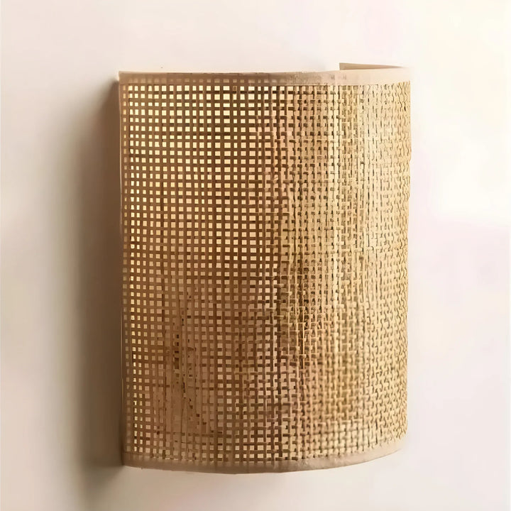 Skanto | Moderne Wandlampe aus geflochtenem Rattan