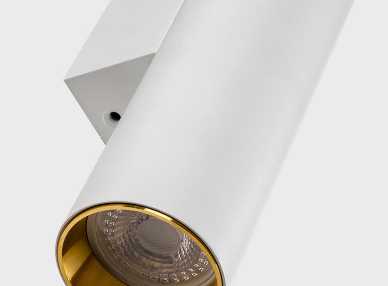 Skanto | Einfache Aluminium-Zylinder 2-flammige Wandleuchte