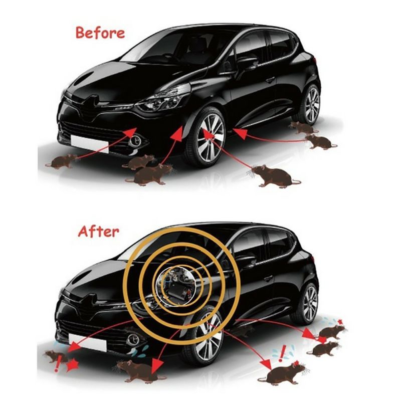 Skanto | Ultraschall-Fahrzeugvertreiber | Tragbar, selbstversorgend & effektiv für schädlingsfreien Fahrzeugschutz