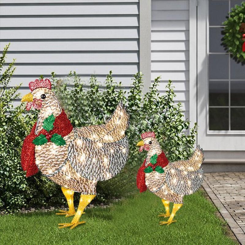 Skanto | Leuchtendes Huhn mit Schal Weihnachtsdekoration