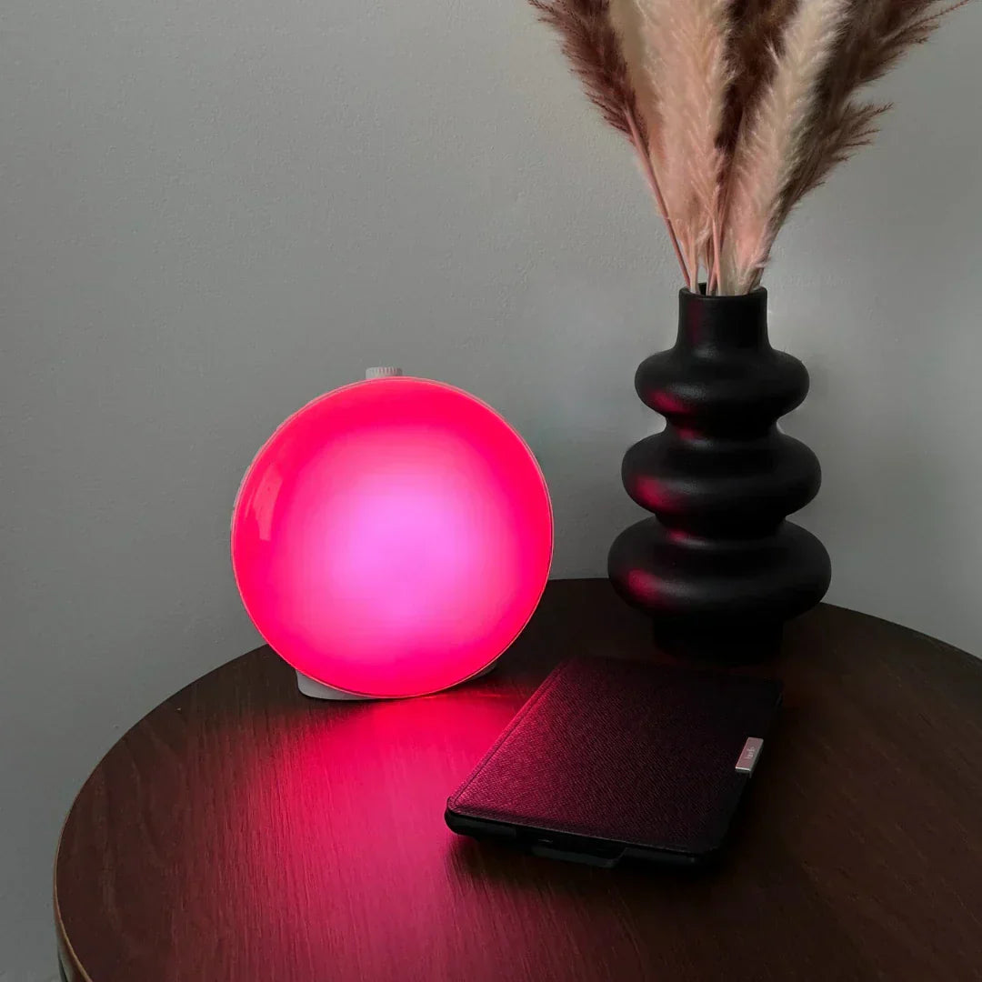 Skanto Skanto | Luxuriöse Sonnenaufgangs-Simulations-Weckerlampe | Beruhigende Klänge, Stimmungslicht & Dual-Alarm für entspannte Morgen