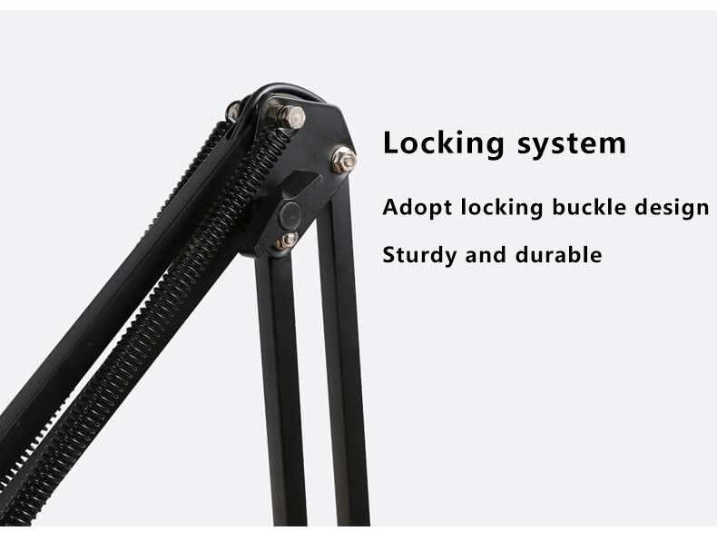 Skanto | LED-Klapp-Leselampe mit langem Arm, Klemme, Augenschutz und USB