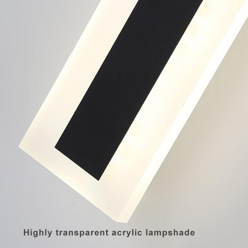 Skanto | Minimalistische Verlängerte Stabform LED Acryl Outdoor Wasserdichte Wandleuchte, 1-flammig
