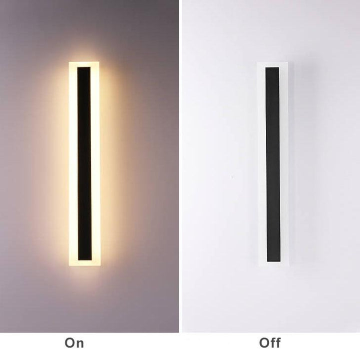 Skanto | Minimalistische Verlängerte Stabform LED Acryl Outdoor Wasserdichte Wandleuchte, 1-flammig