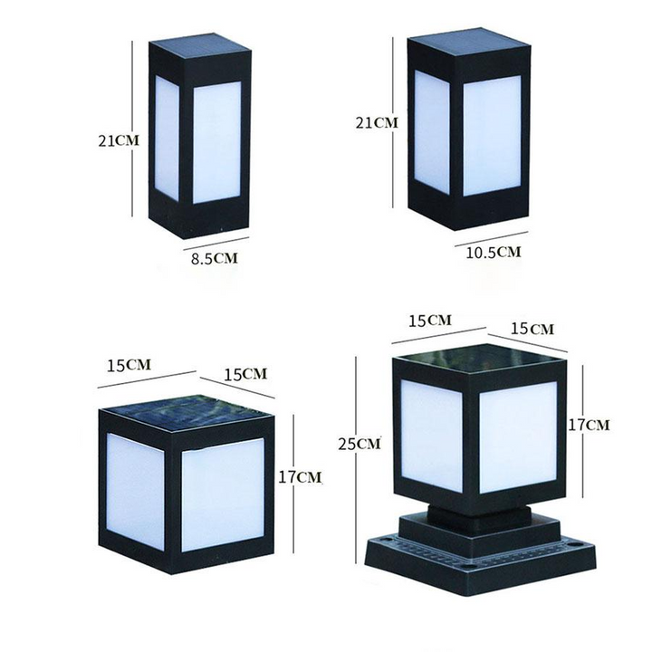 Skanto | Quadratische Solar-LED-Gartenlampe – Dekorative Außenbeleuchtung für Wege und Terrassen