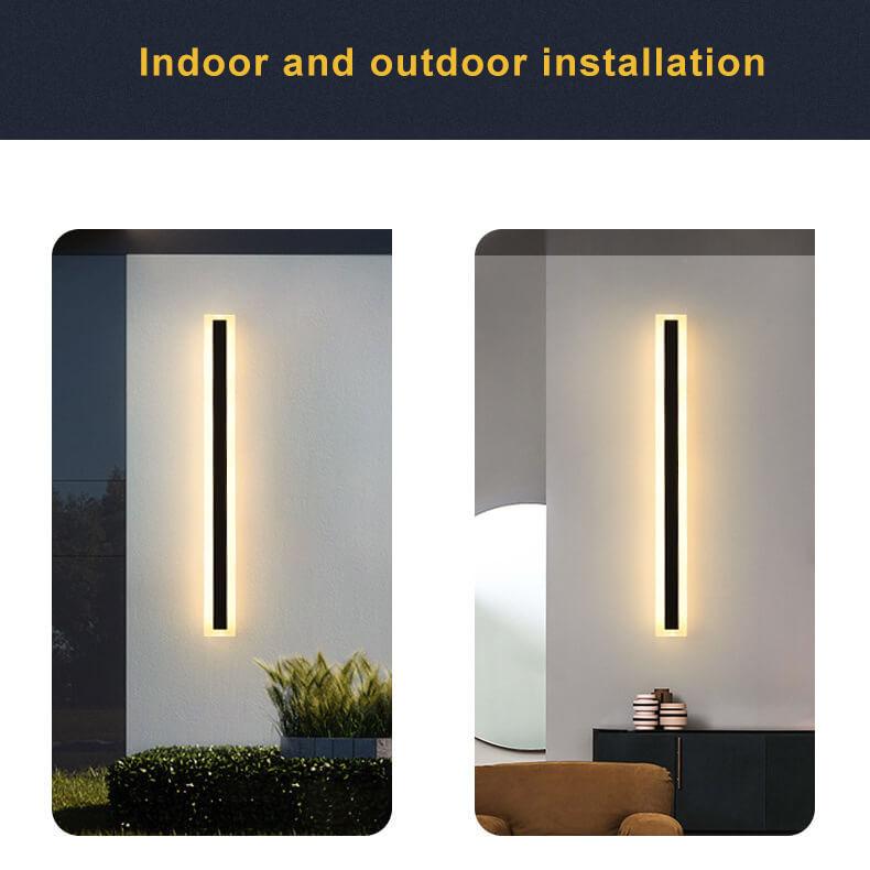 Skanto | Minimalistische Verlängerte Stabform LED Acryl Outdoor Wasserdichte Wandleuchte, 1-flammig