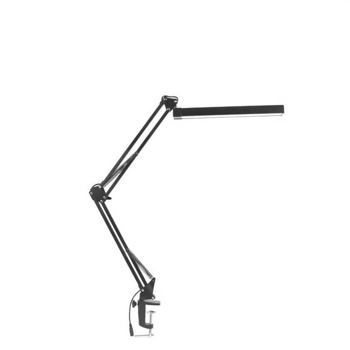 Skanto | LED-Klapp-Leselampe mit langem Arm, Klemme, Augenschutz und USB