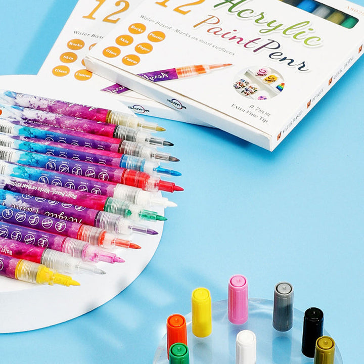 Skanto | 12-farbiger ultradünner gebogener Nagelstift