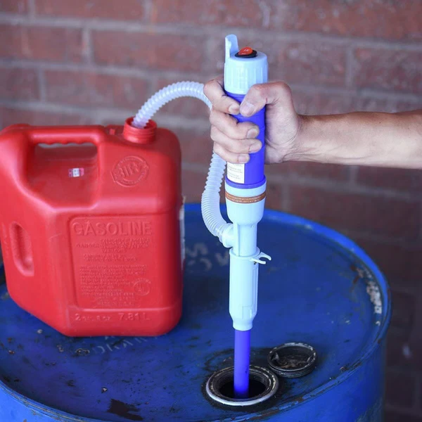 Skanto | Elektrische Flüssigkeitstransferpumpe & Siphon - Elektrische Handpumpe, Batteriebetriebene Siphonpumpe für Gas, Kraftstoff, Diesel, Wasser