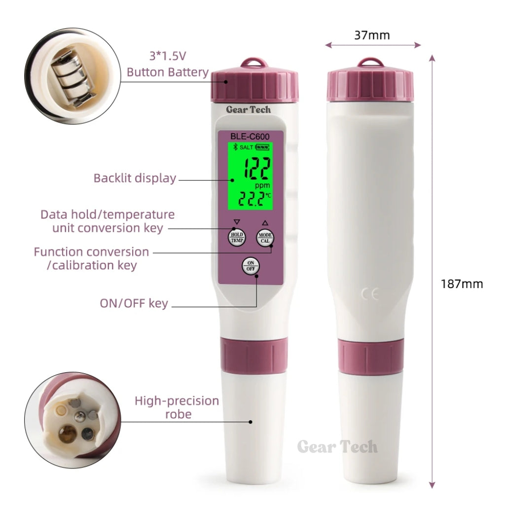 Skanto | Digitaler Pooltester – pH- und Chlormeter zur einfachen pH-Messung im Poolwasser