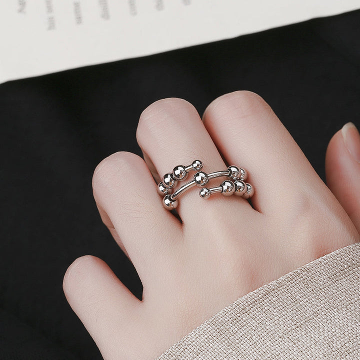 Skanto | Distribute Your Fears Kreisperlen Fidget Ring