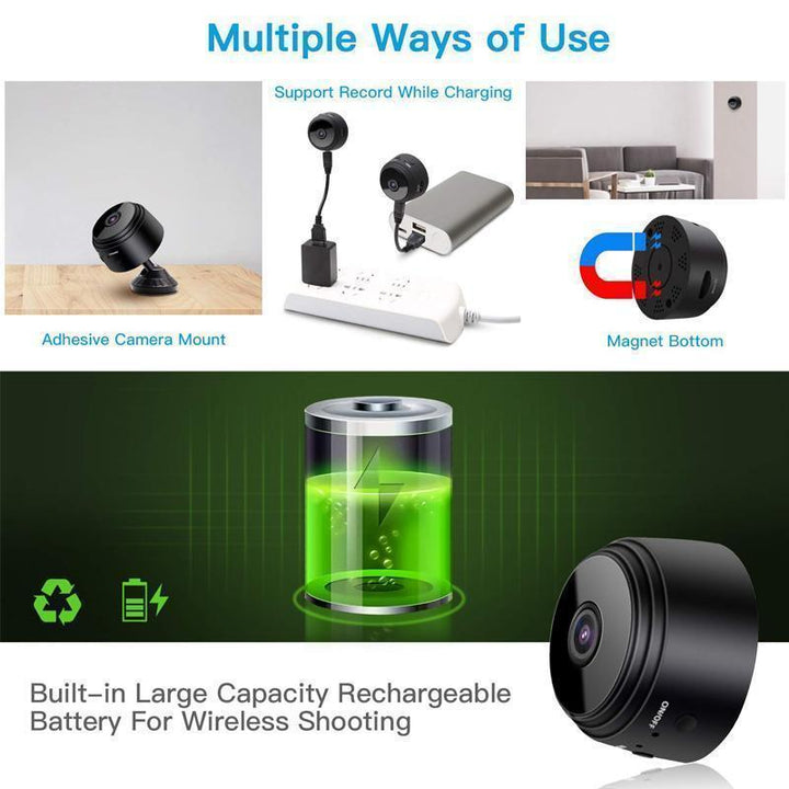 Skanto | 1080p Magnetische WiFi Mini-Kamera - Rückfahrkamera für Wohnwagen