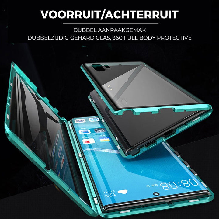 Magnetische Handyhülle mit doppelseitigem Panzerglas – für Samsung Galaxy S23/S22/S21/S20 & Note 20/10