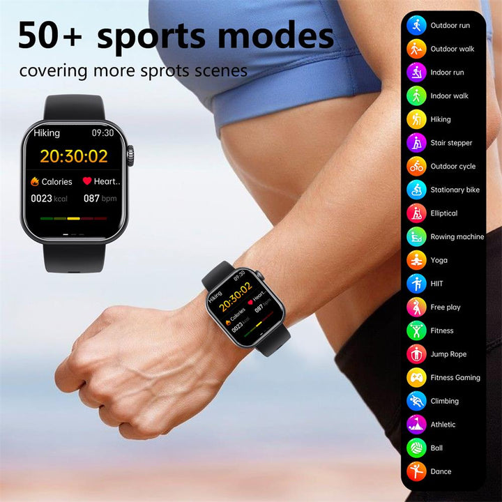 Skanto | Blutzucker Blutdruck Blutsauerstoff Schlafmonitor Wasserdichte Smartwatch