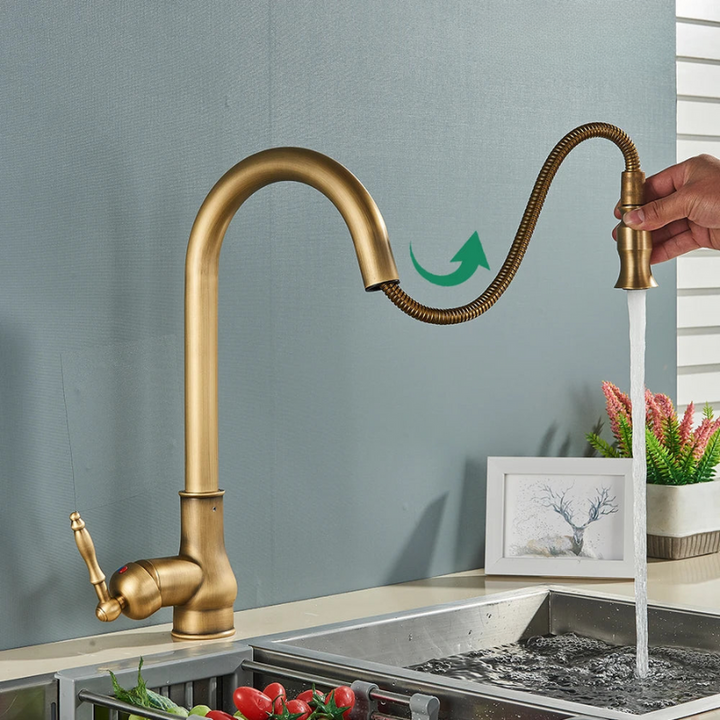 VintageTap – Retro Küchenarmatur mit Messing-Finish