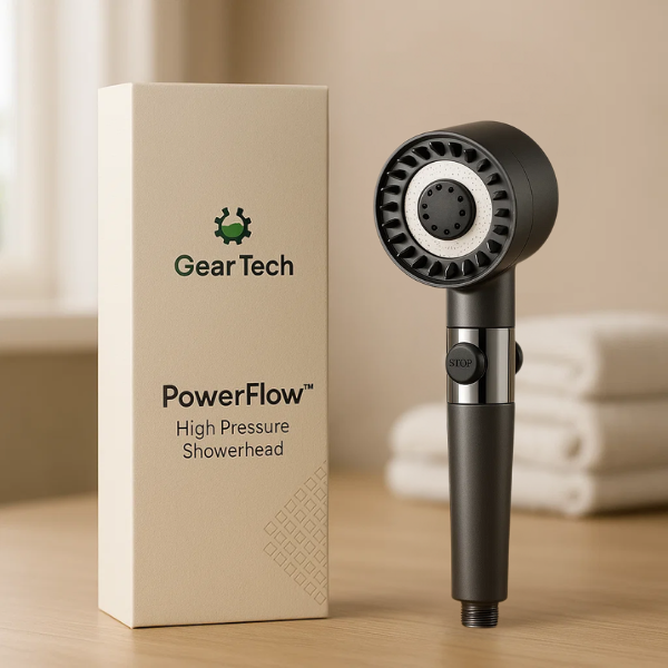 Skanto | PowerFlow™ Hochdruck-Duschkopf | Leistungsstarker Duschkopf für maximalen Wasserdruck