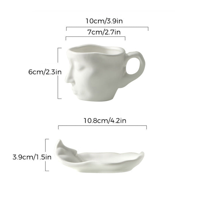 Skanto | Kyssnades Gesichts-Keramik-Kaffeetasse