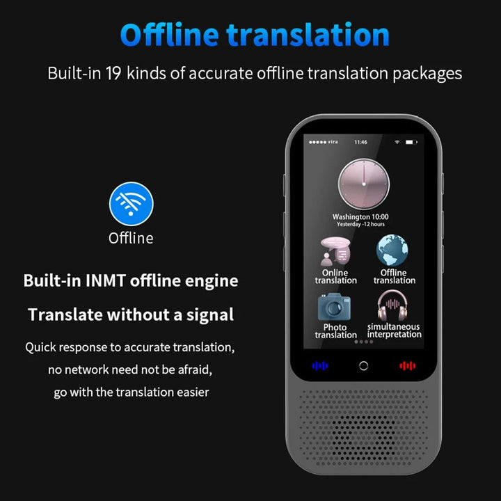 Skanto | S80 Pro Tragbarer Sprachübersetzer – 138 Sprachen Sprachübersetzung, 16 Offline-Modi & ChatGPT-Integration