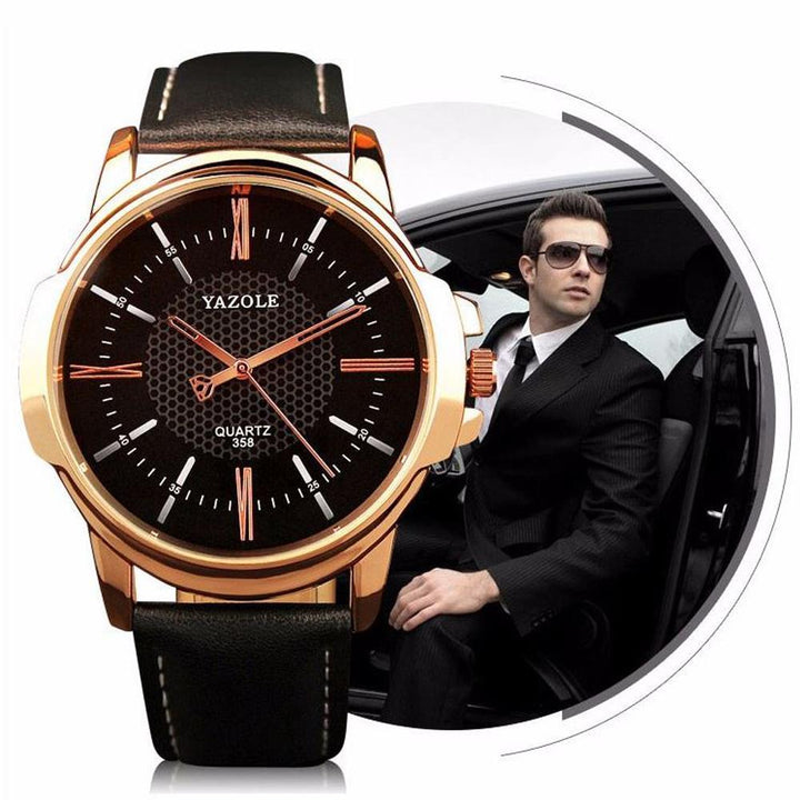 Skanto | Herrenuhr Gold Quarz-Uhr