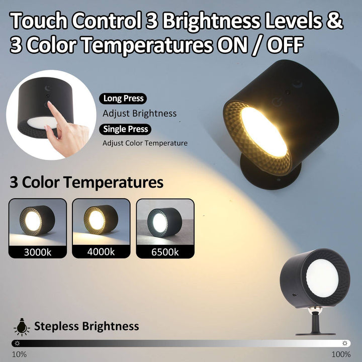 Skanto | LED-Wandleuchte – Wiederaufladbar, magnetisch & beidseitige Beleuchtung für den Innenbereich