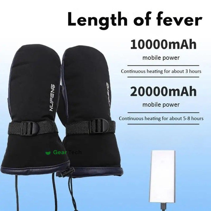 Skanto | USB-beheizte Handschuhe | Plug-and-Play, doppelseitige Heizung, wasserdichtes Design, ideal zum Skifahren, Wandern und für den täglichen Winterschutz