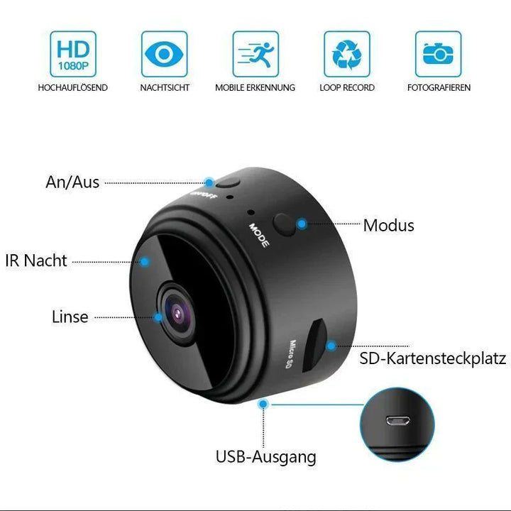 1080p Magnetische WiFi Mini-Kamera