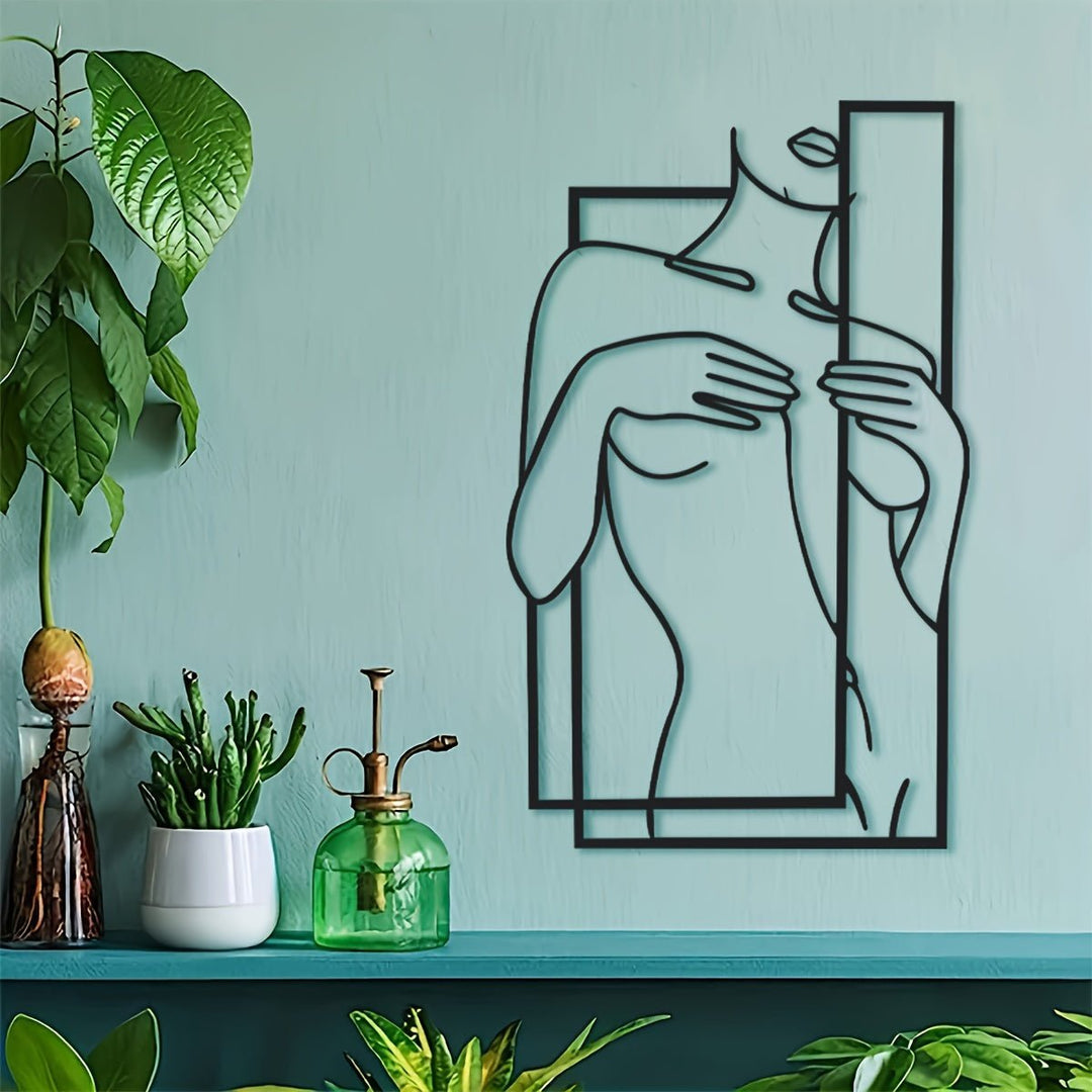 Skanto | LineaArt Metall-Wanddeko - Moderne minimalistische Wandkunst für das Schlafzimmer