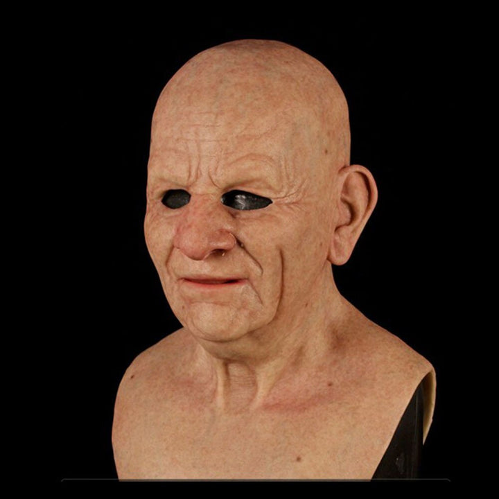 Skanto | Gruselige Alte-Mann-Maske – Realistische Latex-Halloween-Maske für Erwachsene