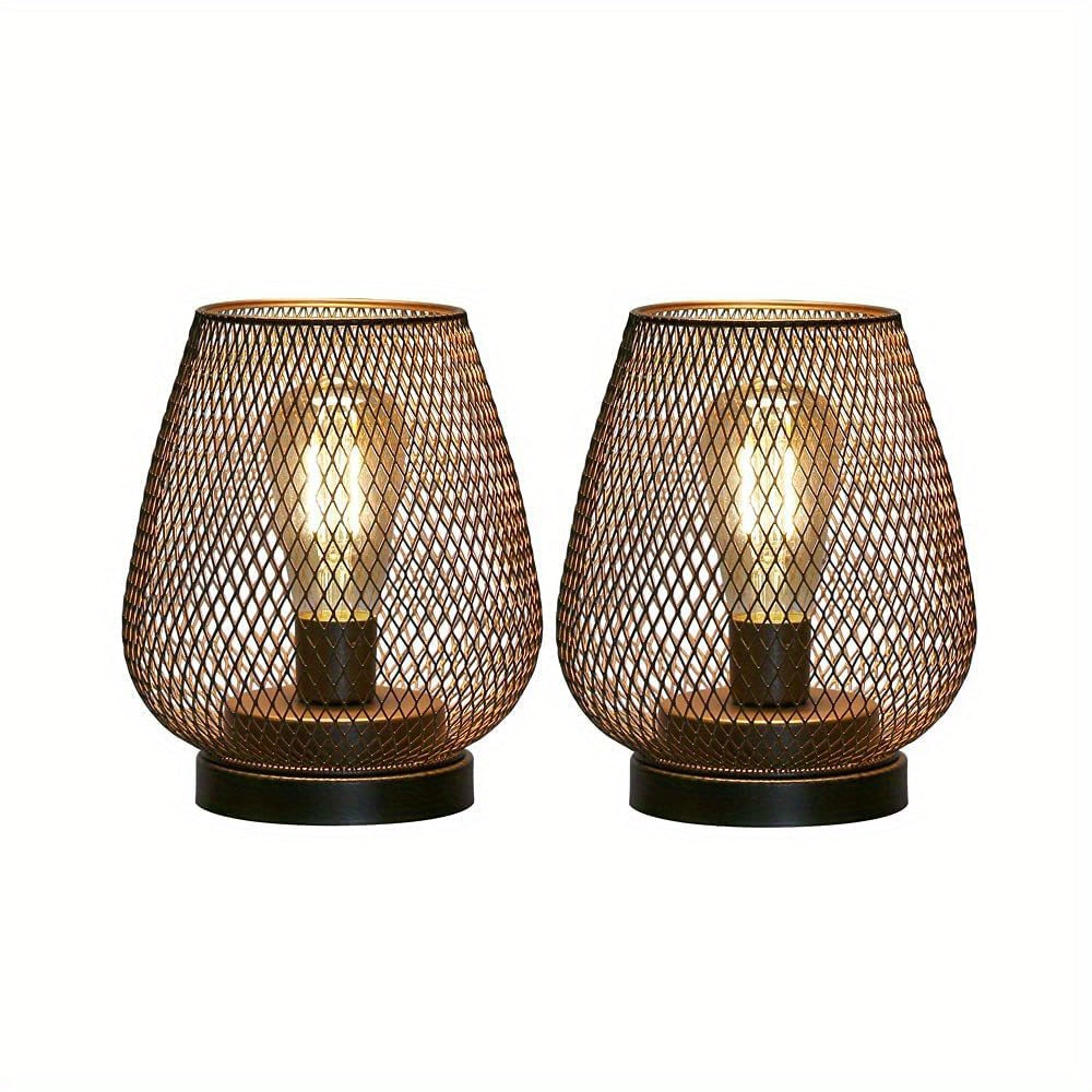 Skanto | RusticMesh Tischlampen-Set – Industrieller Stil und stimmungsvolle Beleuchtung