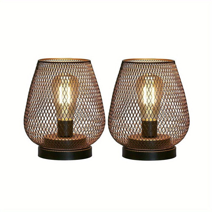 Skanto | RusticMesh Tischlampen-Set – Industrieller Stil und stimmungsvolle Beleuchtung