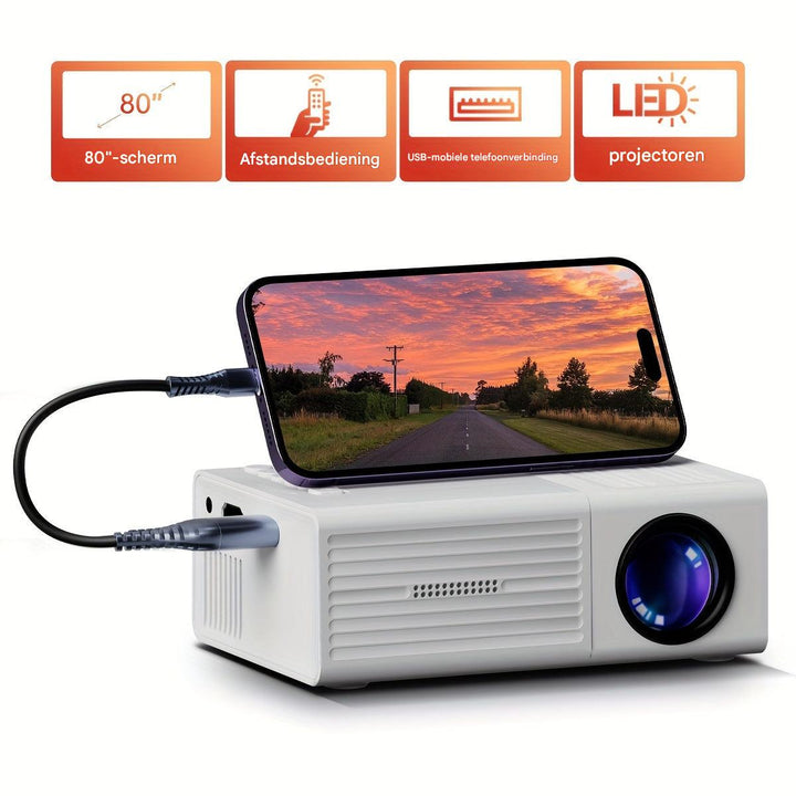Skanto | LumoBeam Ultraheller Mini-Projektor (3000 Lumen) – Kompaktes HD Heim- & Outdoor-Kino