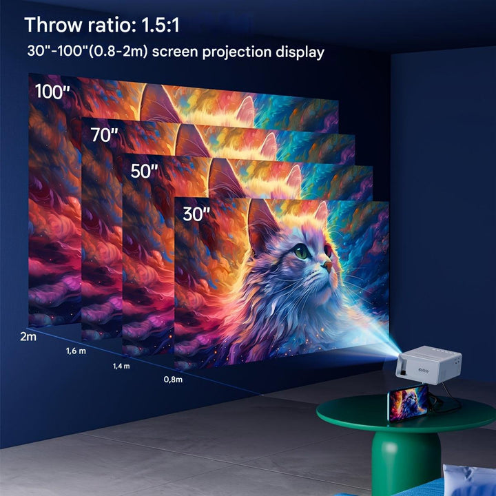 Skanto | LumoBeam Ultraheller Mini-Projektor (3000 Lumen) – Kompaktes HD Heim- & Outdoor-Kino